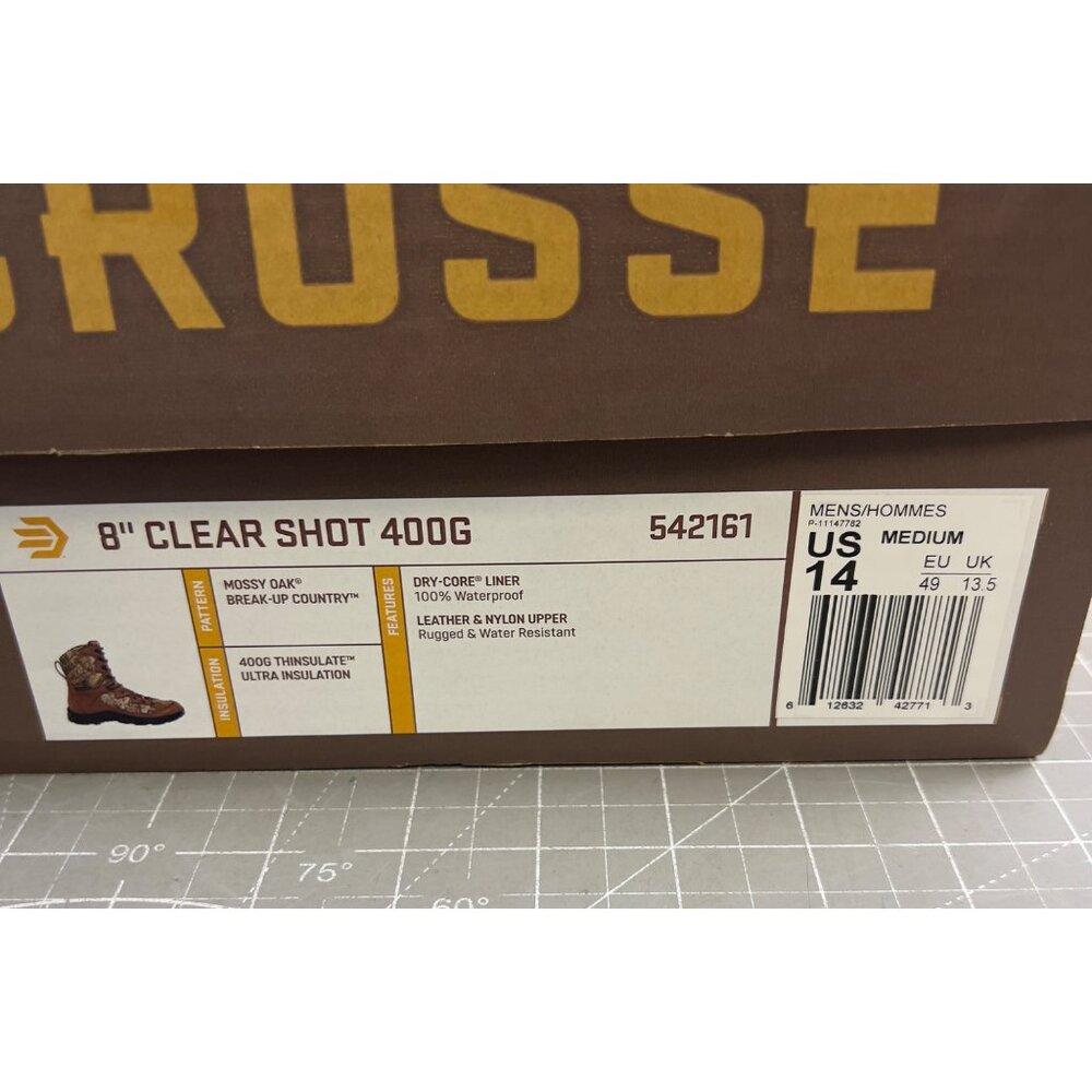 LaCrosse 8" Clear Shot 400G Waterproof Insulated Hunting Boots Size 14 New - Picture 9 of 11